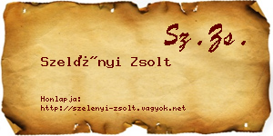 Szelényi Zsolt névjegykártya